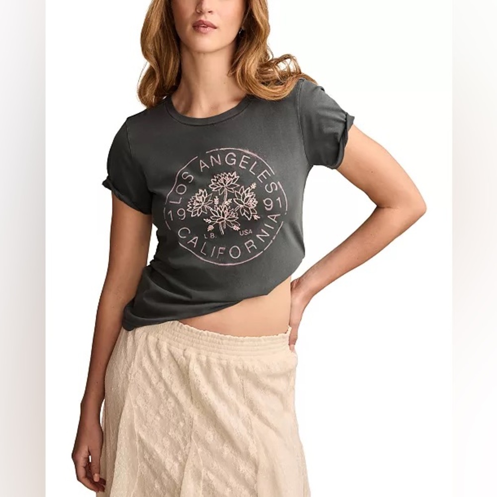 Lucky Brand Women's Blue Graphic Tee